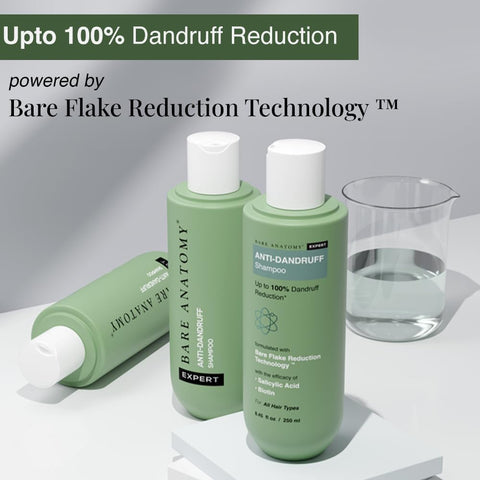 Bare Anatomy Anti Dandruff Shampoo | Salicylic Acid & Biotin | Controls Dandruff, Itching & Flakes | For Men & Women | 250mL