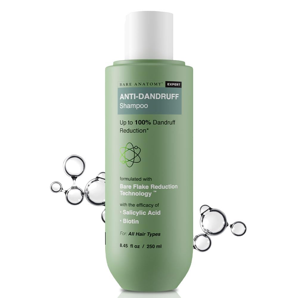 Bare Anatomy Anti Dandruff Shampoo | Salicylic Acid & Biotin | Controls Dandruff, Itching & Flakes | For Men & Women | 250mL