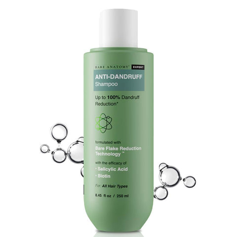 Bare Anatomy Anti Dandruff Shampoo | Salicylic Acid & Biotin | Controls Dandruff, Itching & Flakes | For Men & Women | 250mL