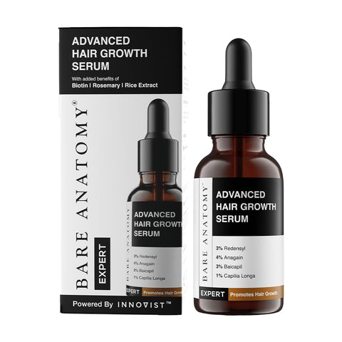 Bare Anatomy Advanced Hair Growth Serum | Hair Fall Control & Density Booster | 30mL
