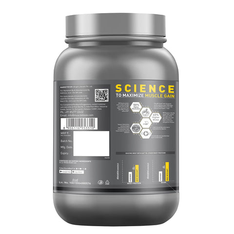 MuscleBlaze Biozyme Performance Whey Protein (Rich Chocolate, 1kg / 2.2lb)