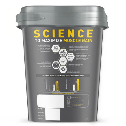 MuscleBlaze Biozyme Performance Whey Protein – Blue Tokai Coffee Flavor | 4kg (8.8 lbs) | Enhanced Absorption & Recovery