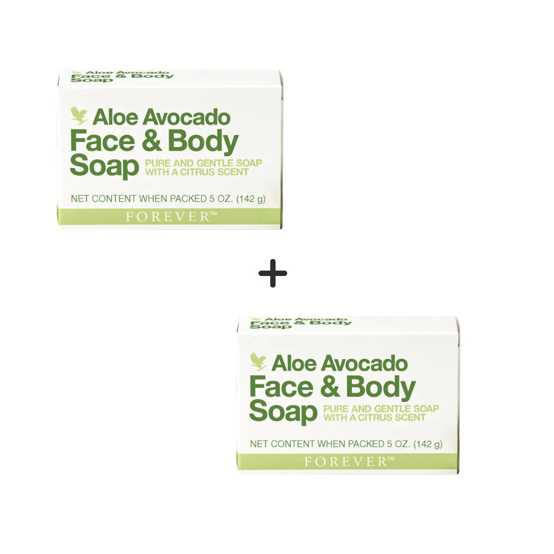 Forever Aloe Avocado Face and Body Soap (142g) - Pack of 2