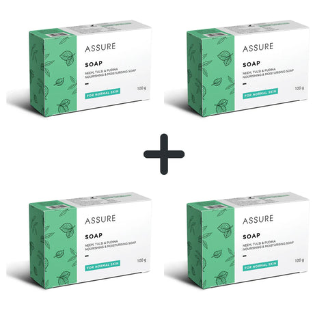 Vestige Assure Soap Neem, Tulsi & Pudina - 100g (Pack of 6)