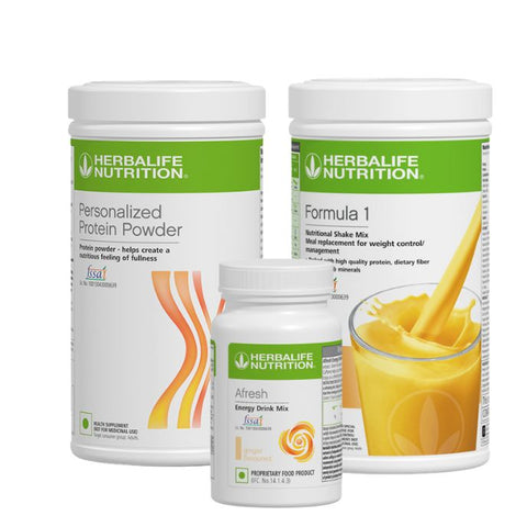 Herbalife Mango Protein Afresh Combo | Formula 1 Shake + Protein Powder + Afresh