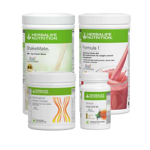Herbalife Formula 1 Strawberry Nutritional Shake, Shakemate, 200g Protein Powder, and Afresh Wellness Pack
